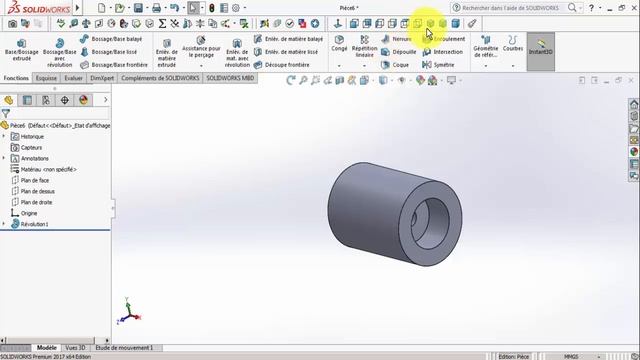 Solidworks Tutorial for beginners : Revolved Boss/Cut | Exercice 24