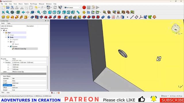 FreeCAD for Beginners #44 Creating Threads #freecad #freecadtutorial