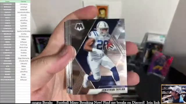 2020 NFL Mixer - Group Break Panini Prizm Optic Mosaic PYT