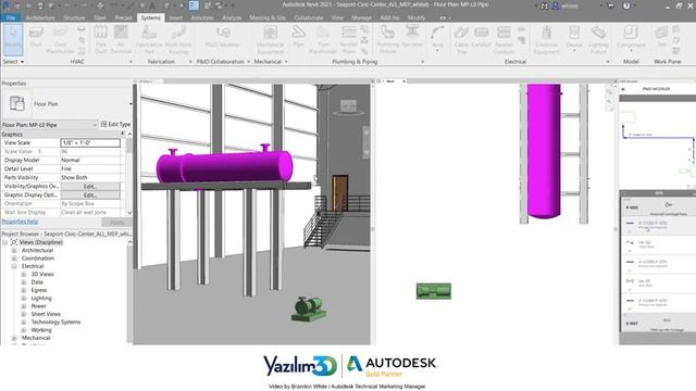 Revit 2021 10. En İyi Yenilik: Elektrik - Switchboard Faz Değişim Aracı Mekanik - P&ID Modeller