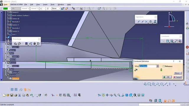 Simple aeroplane 3d modelling,iges data translation.