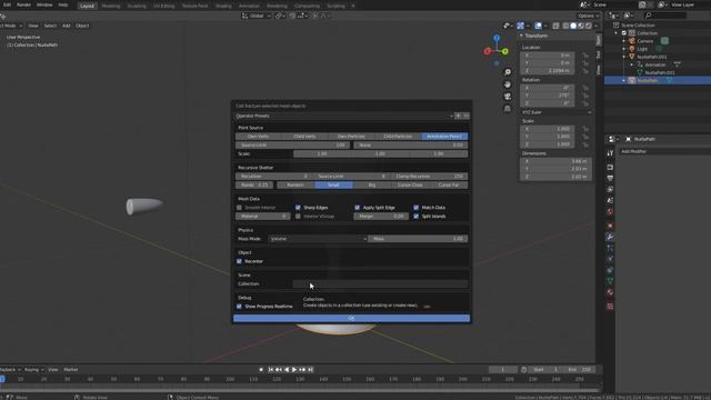 Shatter Effect with Cell Fracture Add-on in Blender 2.83 Tutorial