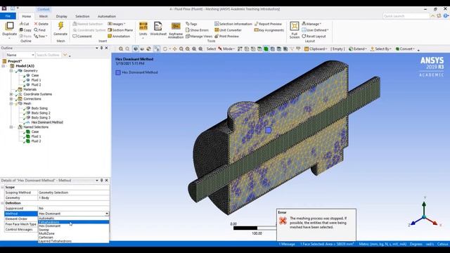 Ansys Fluent: Counter Flow Heat Exchanger Using Symmetry BC