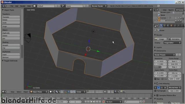 Blender 3D Einsteiger Tutorial 2a - eine Burg Modellieren (deutsch)