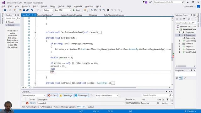 SOLIDWORKS C# STANDALONE: Adding Event Handlers (Part 1)