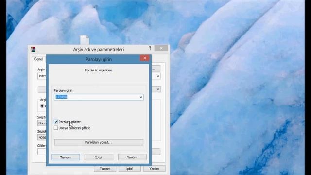 Winrar dosya şifreleme