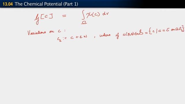 The Chemical Potential — Lesson 3, Part 1