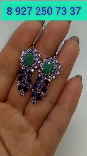 Танзаниты, изумруды, сапфиры #натуральныекамни #серебро #эксклюзив