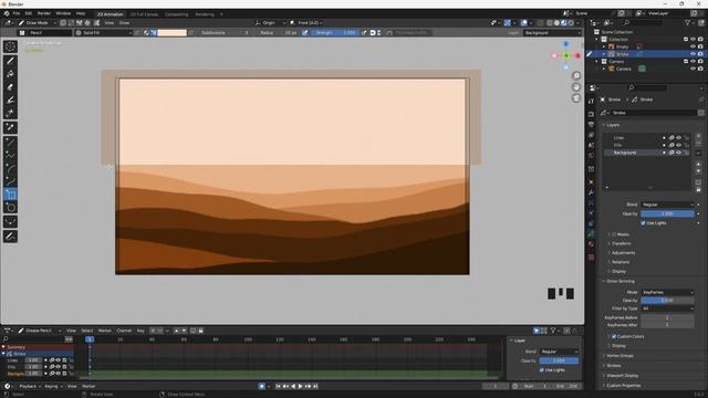 Blender Grease Pencil - drawing backgrounds using eyedropper color select