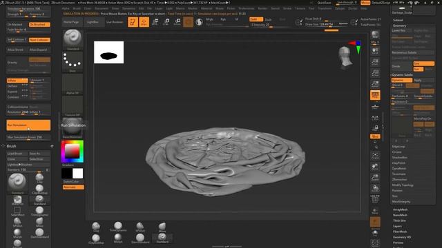 Garbage Plastic bag - ZBrush Simulation test