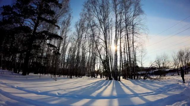 FPV-полет в районе Ионосферной, лыжной базы Тульского. Академгородок Новосибирска