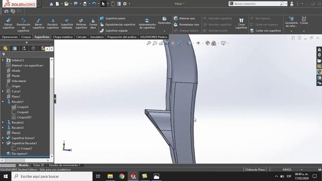 SolidWorks 2019 superficies [tutorial] #2