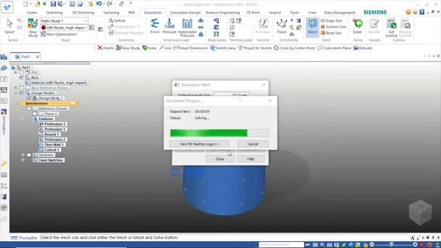 Solid Edge 2022 - Tutorial - Hydrostatic Pressure