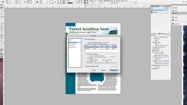 Packaging InDesign files