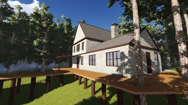 Forest villa in 3ds Max and Lumion