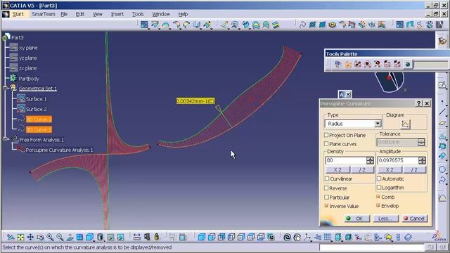 Catia V5 | Catia V6 Tutorial - Porcupine Curvature Analysis