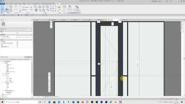 住吉の長屋／設計図を作成する＿建具詳細 76＿in REVIT