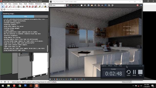 how to fast render in google sketchup - cara render cepat di sketchup
