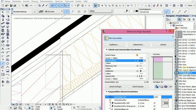 Archicad 16 Basics 35 Tut   unterschiedliche Dachaufbauten