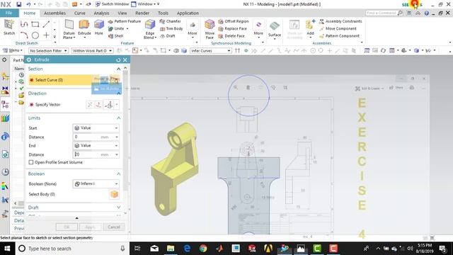 🌍 UNIGRAPHICS/NX TUTORIALS || Beginners tutorial || Exercise - 4