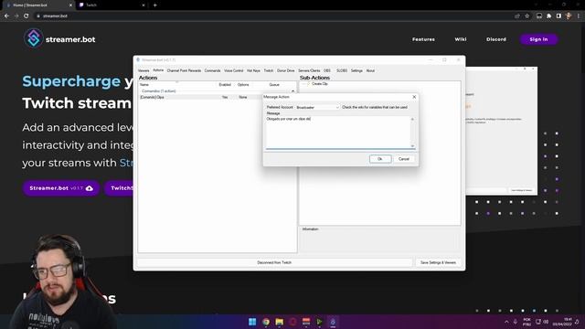 [Streamer.bot] COMO CRIAR COMANDOS PARA SUA STREAM | #streamerbot