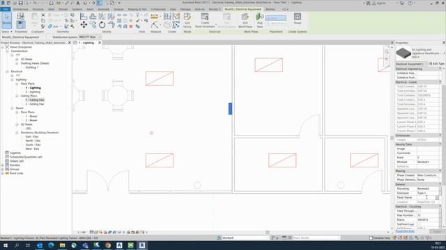 Revit electrical Lighting Wiring and Circuits