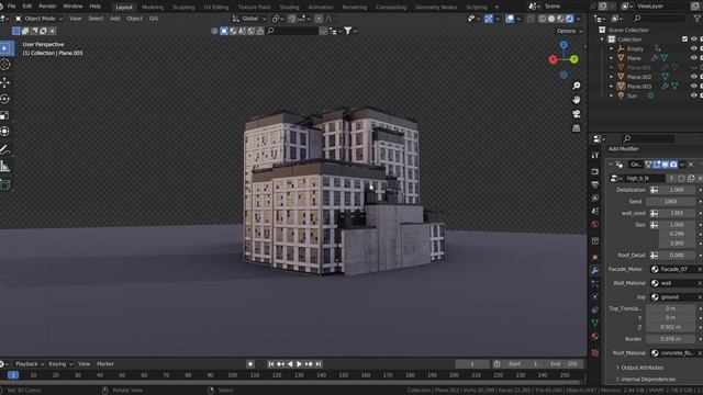 Blender Procedural CyberPunk Building Generator