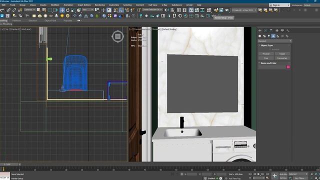 3dsMax Corona Render Interior Bathroom Design (Scratch To Finish) - 3ds Max + Corona Render