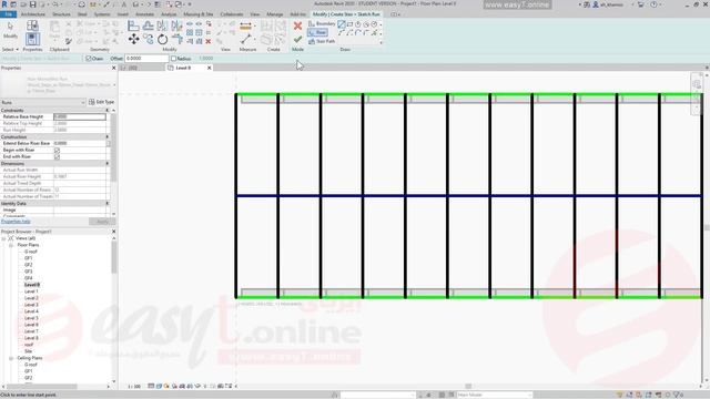 كورس ريفيت معمارى Revit 2020 للمبتدئين حتى الاحتراف  - إنشاء السلم الجزء الثانى  - الدرس 32