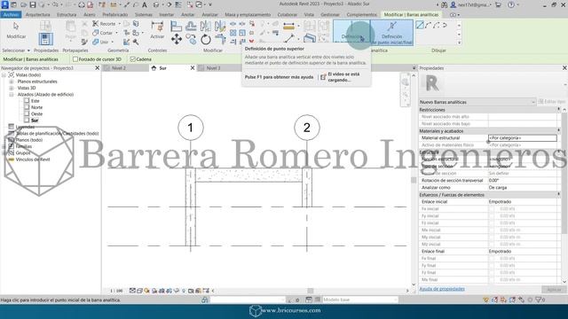 Modelo analítico estructural en REVIT 2023