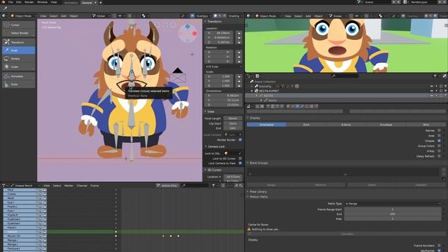 Grease Pencil Character 2.5D simple rig Intro in BLENDER 2.8