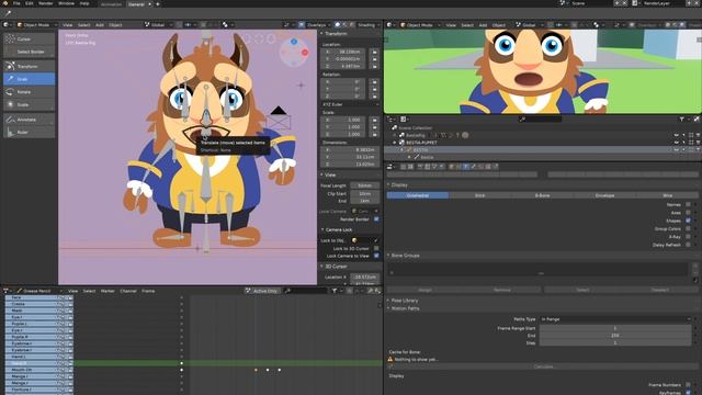 Grease Pencil  Character 2.5D simple rig Intro in BLENDER 2.8