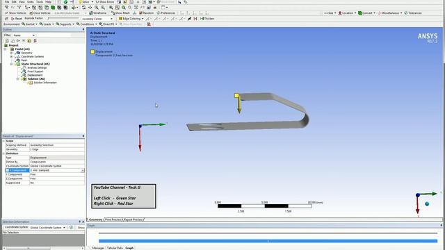 Ansys | Static Structural | Simple Spring Force Analysis