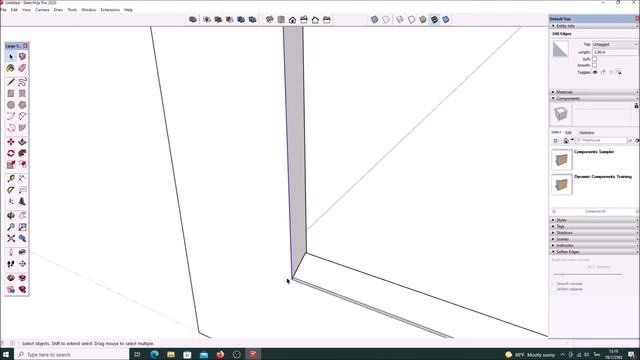 Sketchup  การใช้คำสั่ง Divide และ Copy แบบทวีคูณ