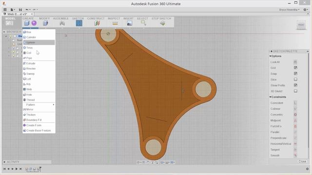 The Web Tool in Fusion 360