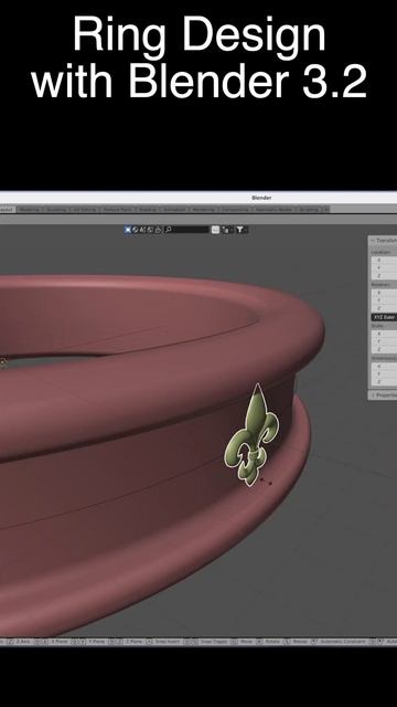 Jewelry Designing with Blender 3.2   #shorts