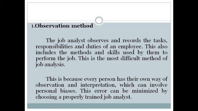 HRM- unit 2- class 13-  Methods of Job Analysis-  by Dr. Habeeb sir