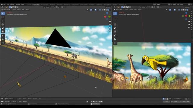 Parallax Effect Animation with Blender and Grease Pencil