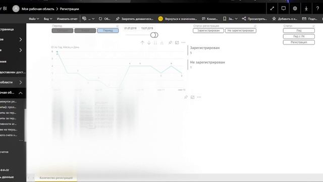 Отчет в POWER BI по регистрации новых клиентов и по их обращениям из CRM Битрикс24