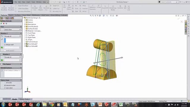 SOLIDWORKS Quick Tip - Contour Selection and Feature Scope