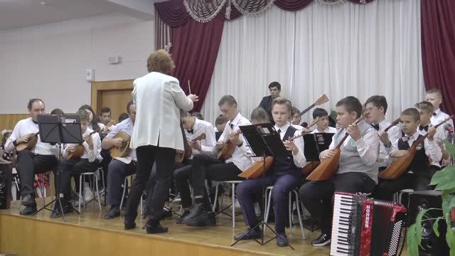 Оркестр русских народных инструментов детской музыкальной школы г. Лермонтов, Ставропольский край.
