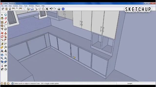 Google Sketchup pro 2019 - การออกแบบห้องครัว