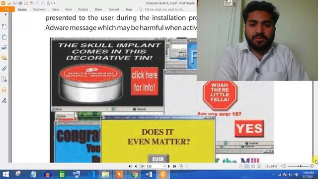 8TH CLASS CHAPTER 2 LECTURE #02 TOPIC:TYPES OF THREATS FOR COMPUTER SECURITY II CADET COLLEGE PASRU
