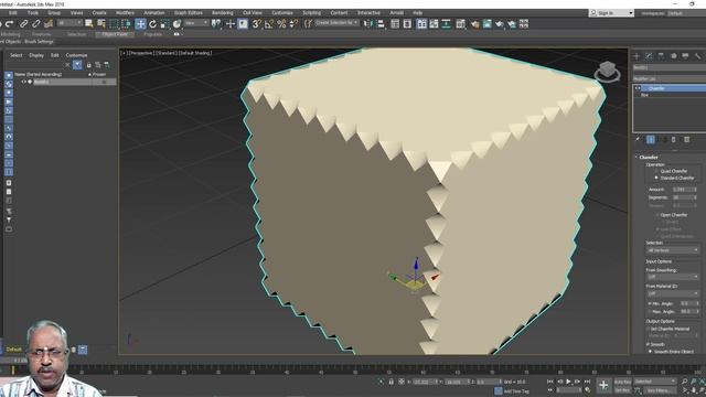 Modifier - Chamfer Tool in 3ds max in Tamil