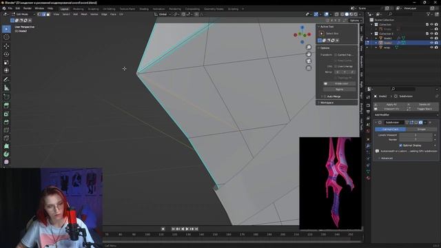 Создание стилизованного меча. Этап #2 (Zbrush, Blender)