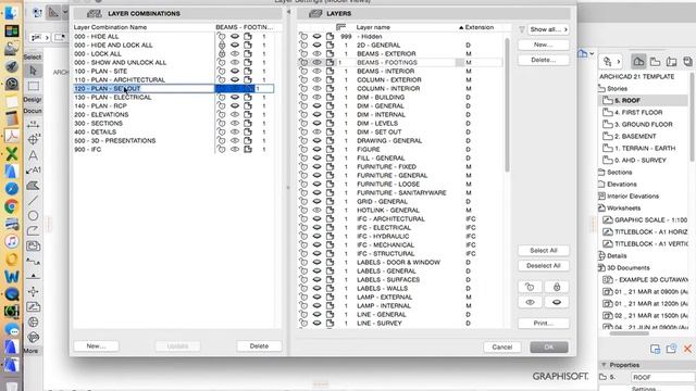 ArchiCAD 21 - tutorial part 05 - Layers