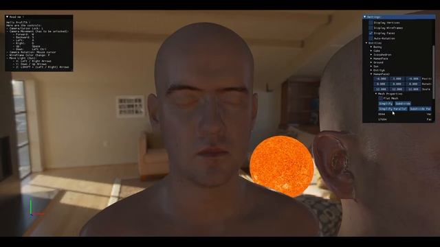 Human Skin Rendering, PBR (Physically Based Rendering), Separable Subsurface Scattering Trial Demo