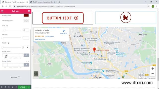 19  Map and Icon  | elementor pro full tutorial bangla