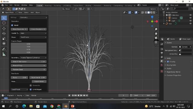 Blender tutorial : Create a tree using free blender addon | blender tutorial in hindi for beginners