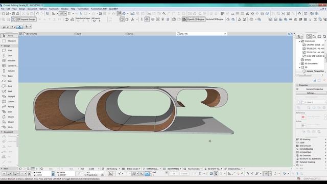 Curved Building Facade in ARCHICAD